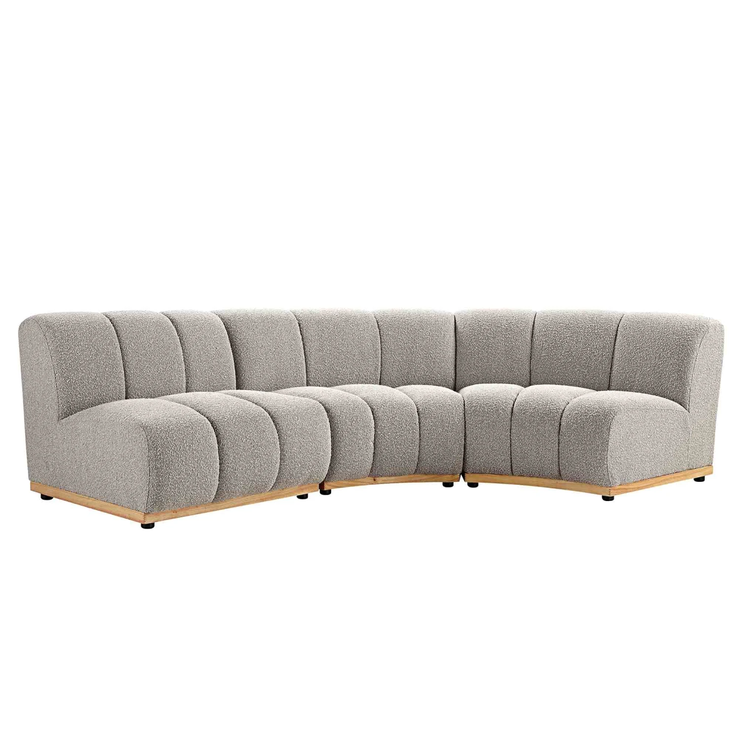 Granvia Taupe Boucle Modular Sofa, 3-Seater L-Shaped Sofa 2 Granvia Taupe Boucle Modular Sofa, 3-Seater L-Shaped Sofa - Image 2