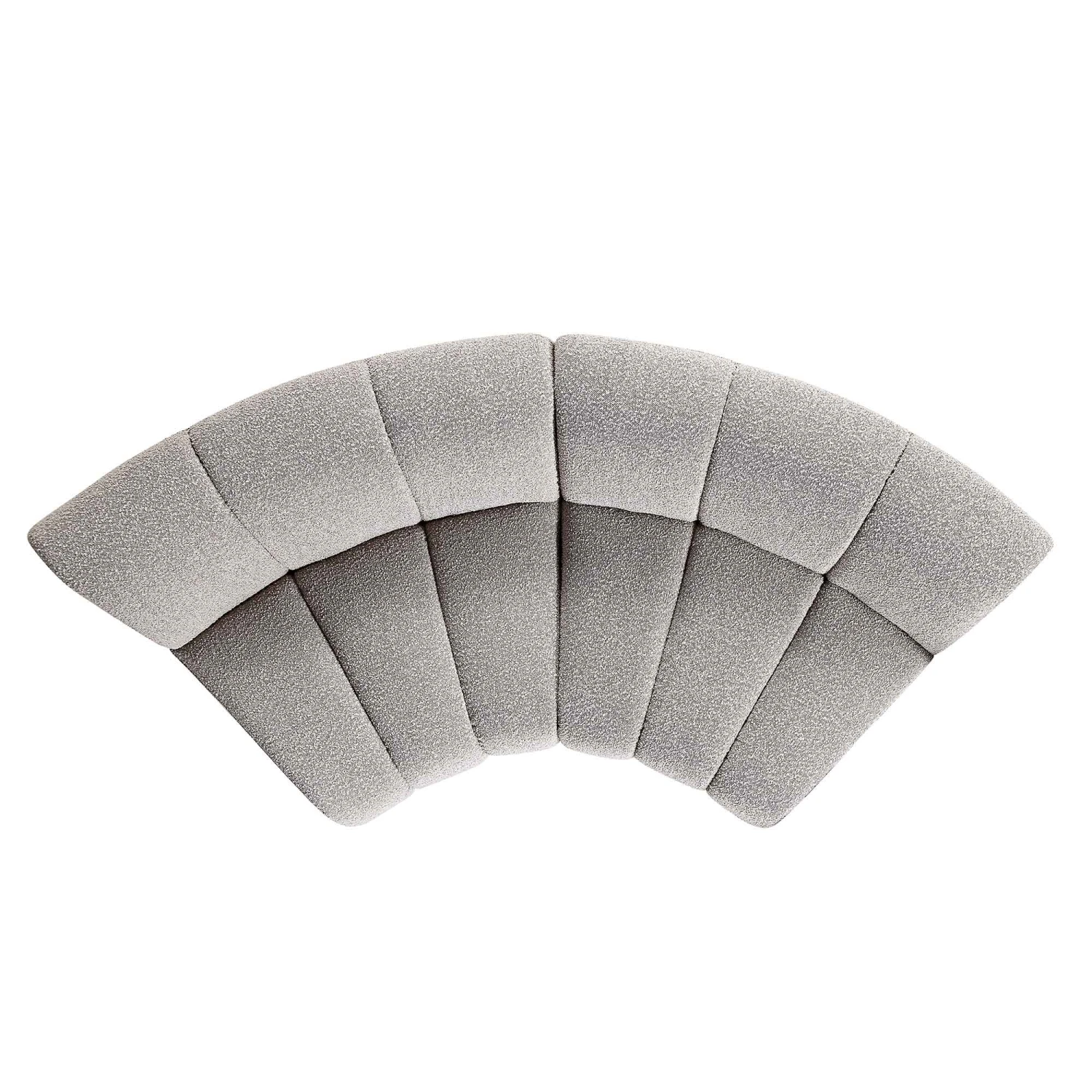 Granvia Taupe Boucle Modular Sofa, 2-Seater Curved Sofa 5 Granvia Taupe Boucle Modular Sofa, 2-Seater Curved Sofa - Image 5