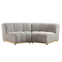 Granvia Taupe Boucle Modular Sofa, 2-Seater Curved Sofa 17 Granvia Taupe Boucle Modular Sofa, 2-Seater Curved Sofa -Daals Store BOSF 9381 TAUPE BOU CURVED 2ST WB3