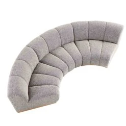 Granvia Taupe Boucle Modular Sofa, 3-Seater Curved Sofa -Daals Store BOSF 9381 TAUPE BOU CURVED 3ST WB2