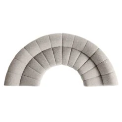 Granvia Taupe Boucle Modular Sofa, 4-Seater Half Circle Sofa -Daals Store BOSF 9381 TAUPE BOU CURVED 4ST WB3