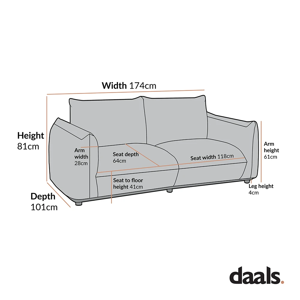 Gianni Two Seater Sofa, Rust Velvet 6 Gianni Two Seater Sofa, Rust Velvet - Image 6