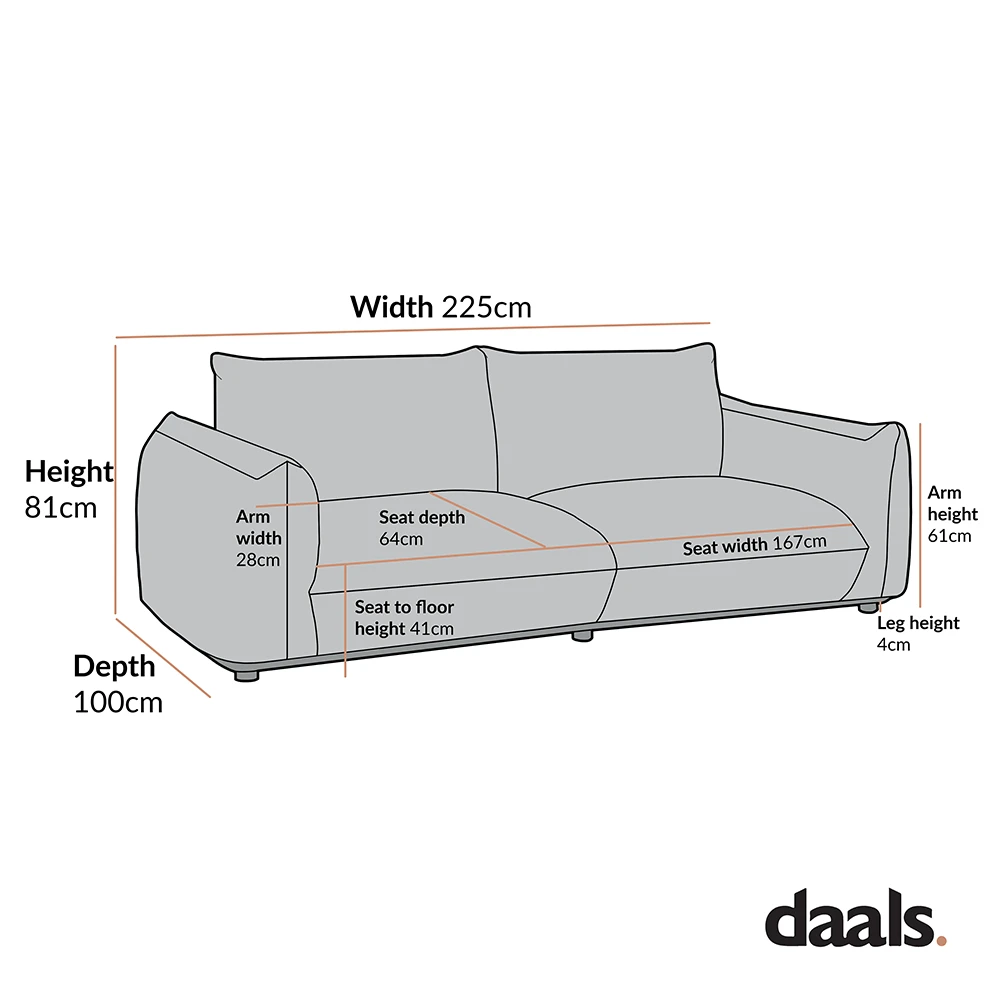 Gianni Three Seater Sofa, Mink Velvet 6 Gianni Three Seater Sofa, Mink Velvet - Image 6
