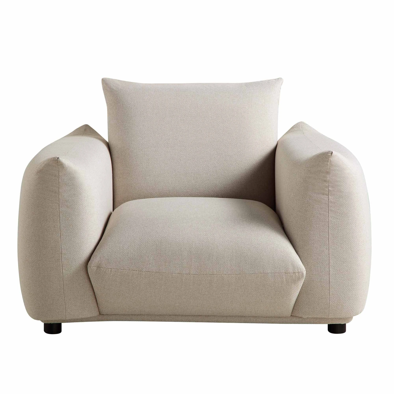 Gianni Armchair, Beige Woven Fabric 5 Gianni Armchair, Beige Woven Fabric - Image 5