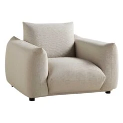 Gianni Armchair, Beige Woven Fabric 19 Gianni Armchair, Beige Woven Fabric -Daals Store BOSF 9678 BEIGE WOV 1ST WB2