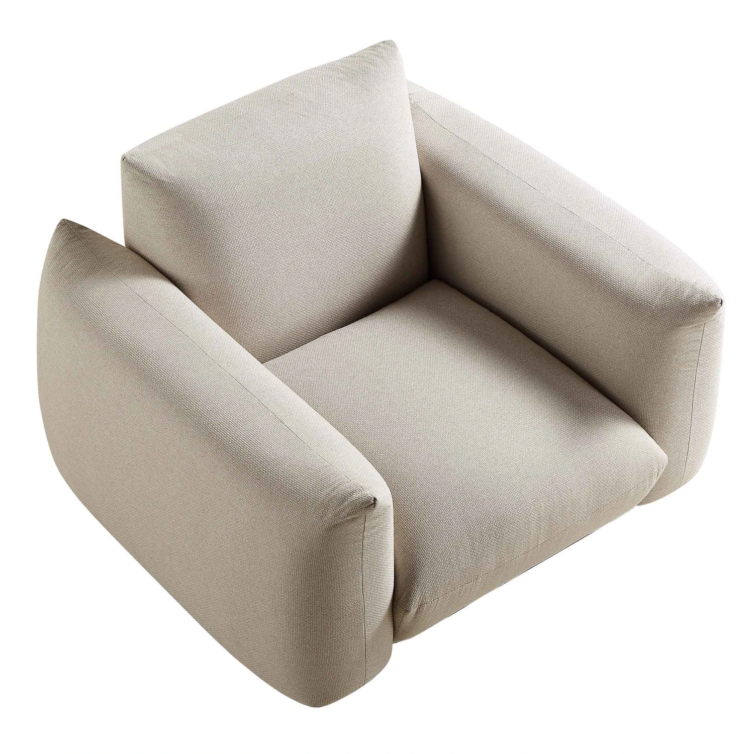 Gianni Armchair, Beige Woven Fabric 8 Gianni Armchair, Beige Woven Fabric - Image 8