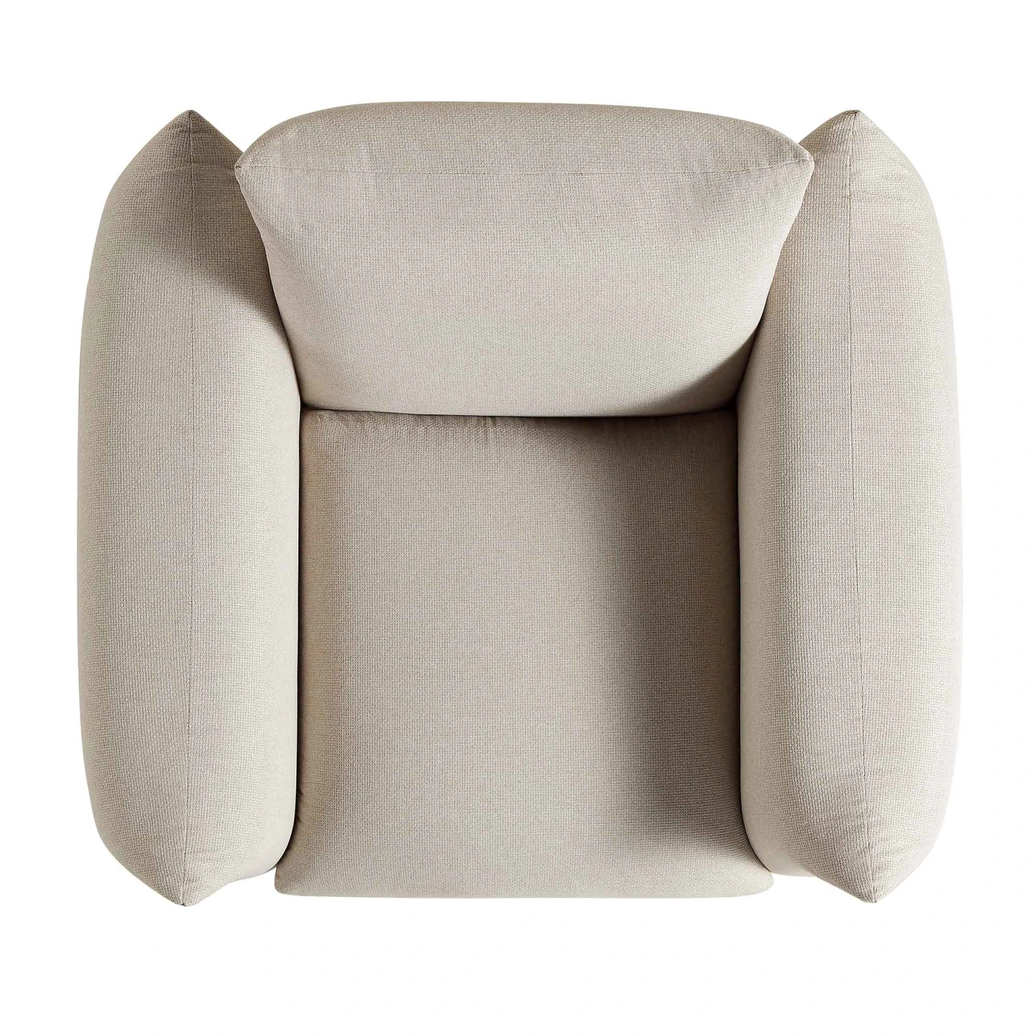 Gianni Armchair, Beige Woven Fabric 9 Gianni Armchair, Beige Woven Fabric - Image 9