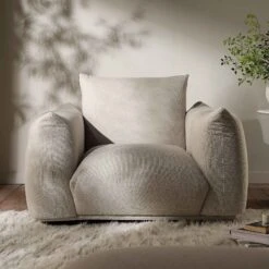 Gianni Armchair, Beige Woven Fabric 15 Gianni Armchair, Beige Woven Fabric -Daals Store BOSF 9678 BEIGE WOV 1ST scene1