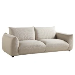 Gianni Three Seater Sofa, Beige Woven Fabric 21 Gianni Three Seater Sofa, Beige Woven Fabric -Daals Store BOSF 9678 BEIGE WOV 3ST WB2
