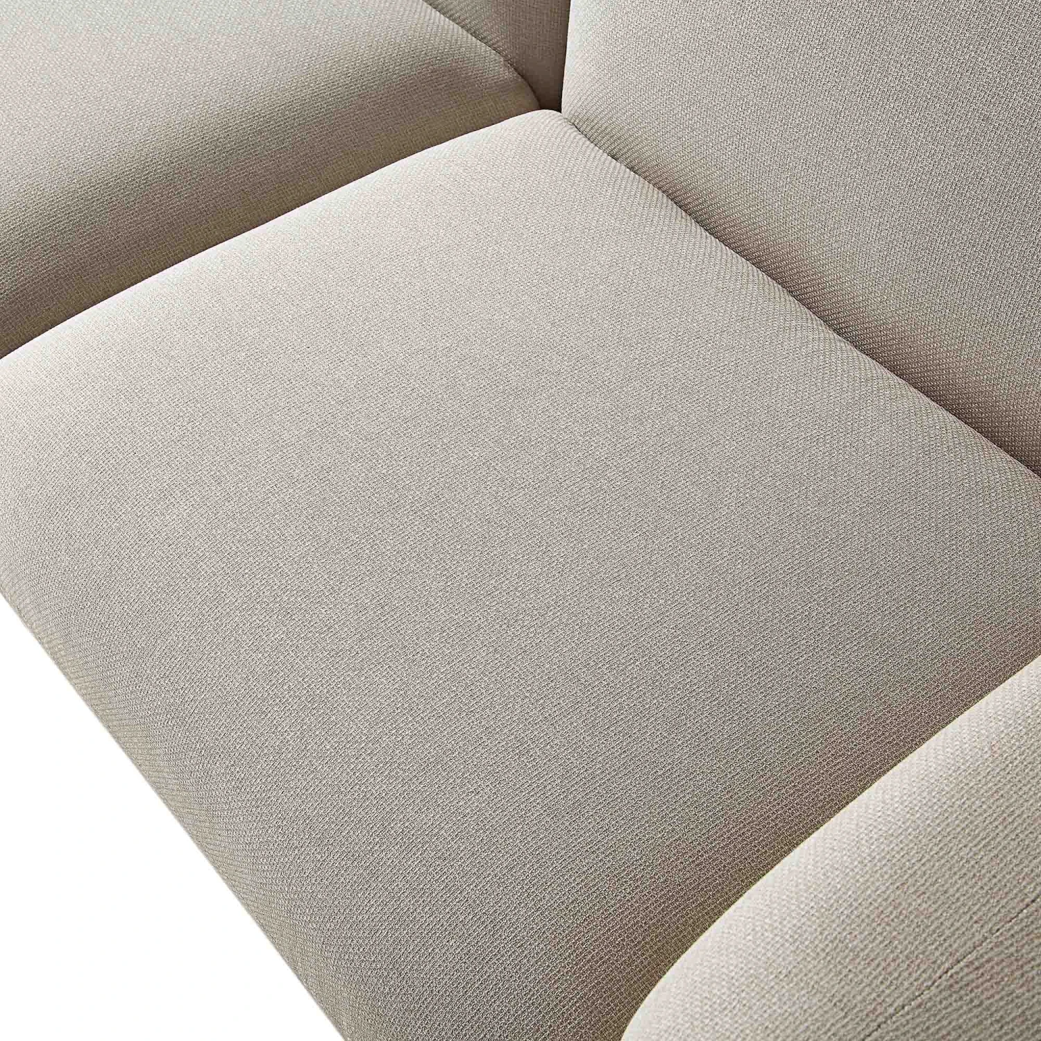 Gianni Three Seater Sofa, Beige Woven Fabric 14 Gianni Three Seater Sofa, Beige Woven Fabric - Image 14