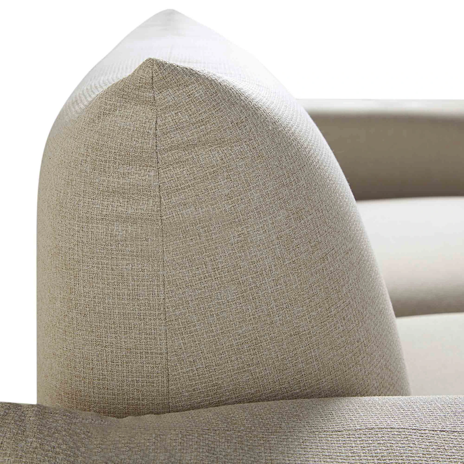 Gianni Three Seater Sofa, Beige Woven Fabric 15 Gianni Three Seater Sofa, Beige Woven Fabric - Image 15