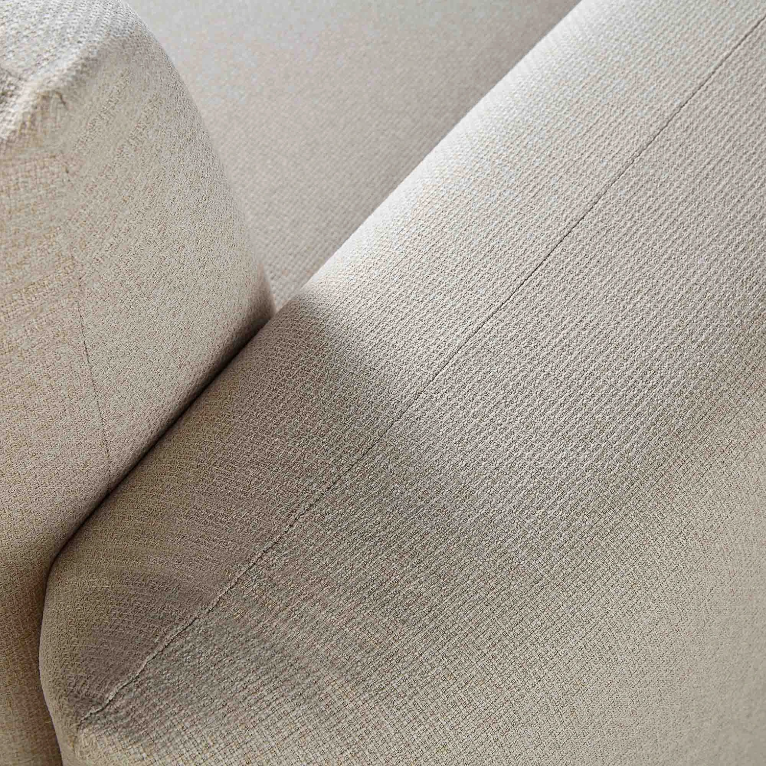 Gianni Three Seater Sofa, Beige Woven Fabric 16 Gianni Three Seater Sofa, Beige Woven Fabric - Image 16