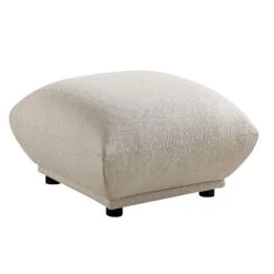 Gianni Pouffe, Beige Woven Fabric 11 Gianni Pouffe, Beige Woven Fabric -Daals Store BOSF 9678 BEIGE WOV STOOL WB2