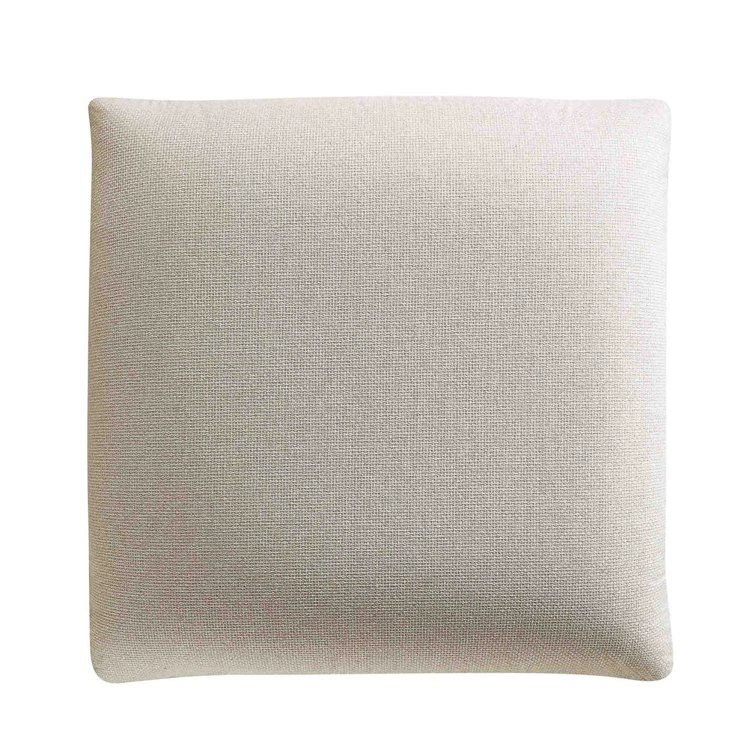 Gianni Pouffe, Beige Woven Fabric 7 Gianni Pouffe, Beige Woven Fabric - Image 7