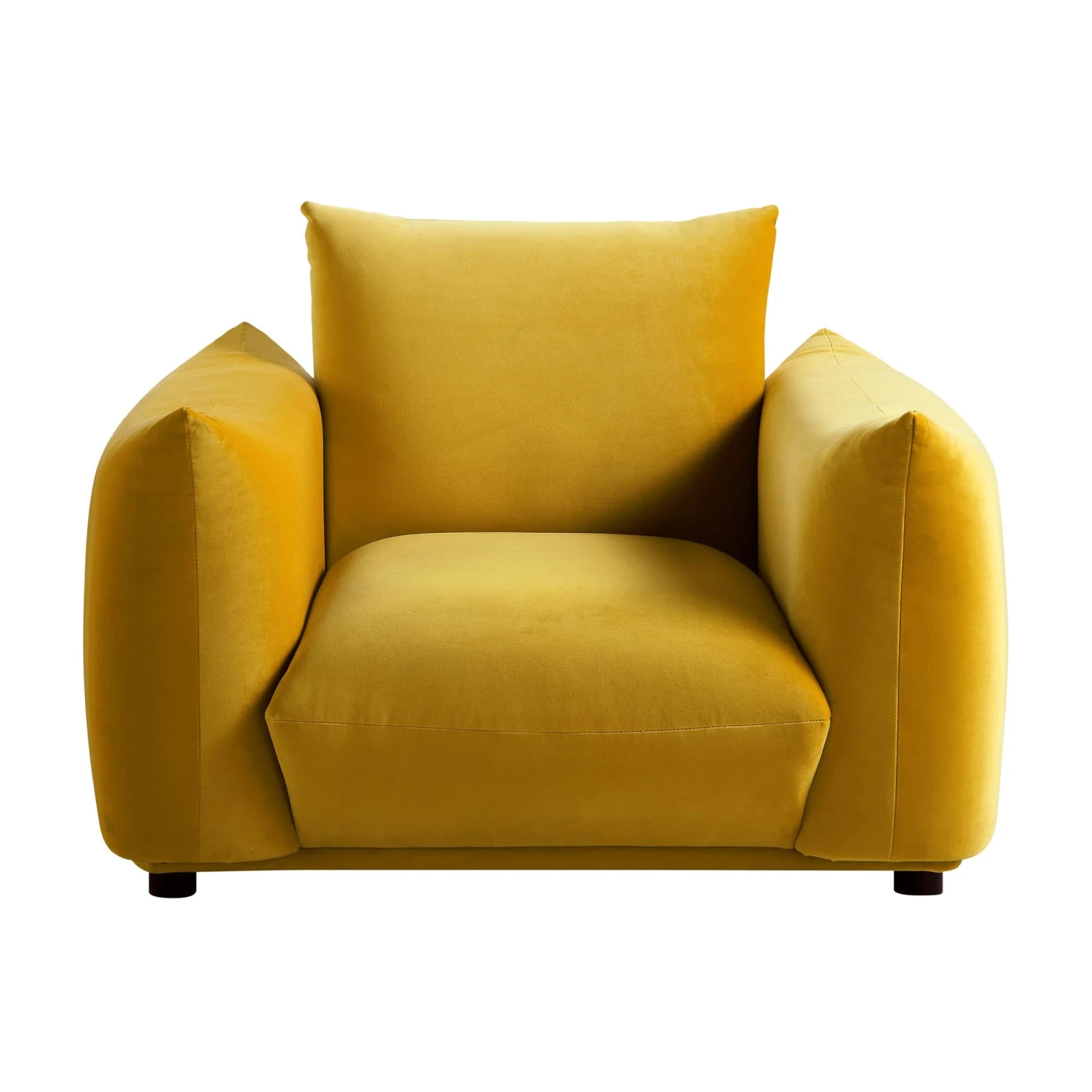 Gianni Armchair, Goldenrod Velvet 5 Gianni Armchair, Goldenrod Velvet - Image 5