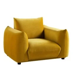 Gianni Armchair, Goldenrod Velvet 19 Gianni Armchair, Goldenrod Velvet -Daals Store BOSF 9678 GOLD VEL 1ST WB2