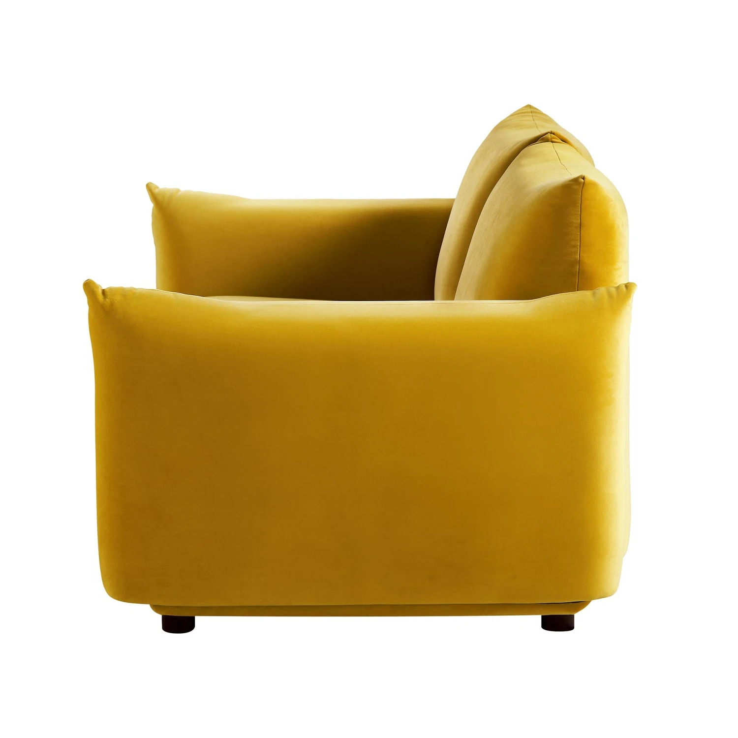 Gianni Two Seater Sofa, Goldenrod Velvet 10 Gianni Two Seater Sofa, Goldenrod Velvet - Image 10