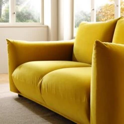 Gianni Two Seater Sofa, Goldenrod Velvet 17 Gianni Two Seater Sofa, Goldenrod Velvet -Daals Store BOSF 9678 GOLD VEL 2ST scene2