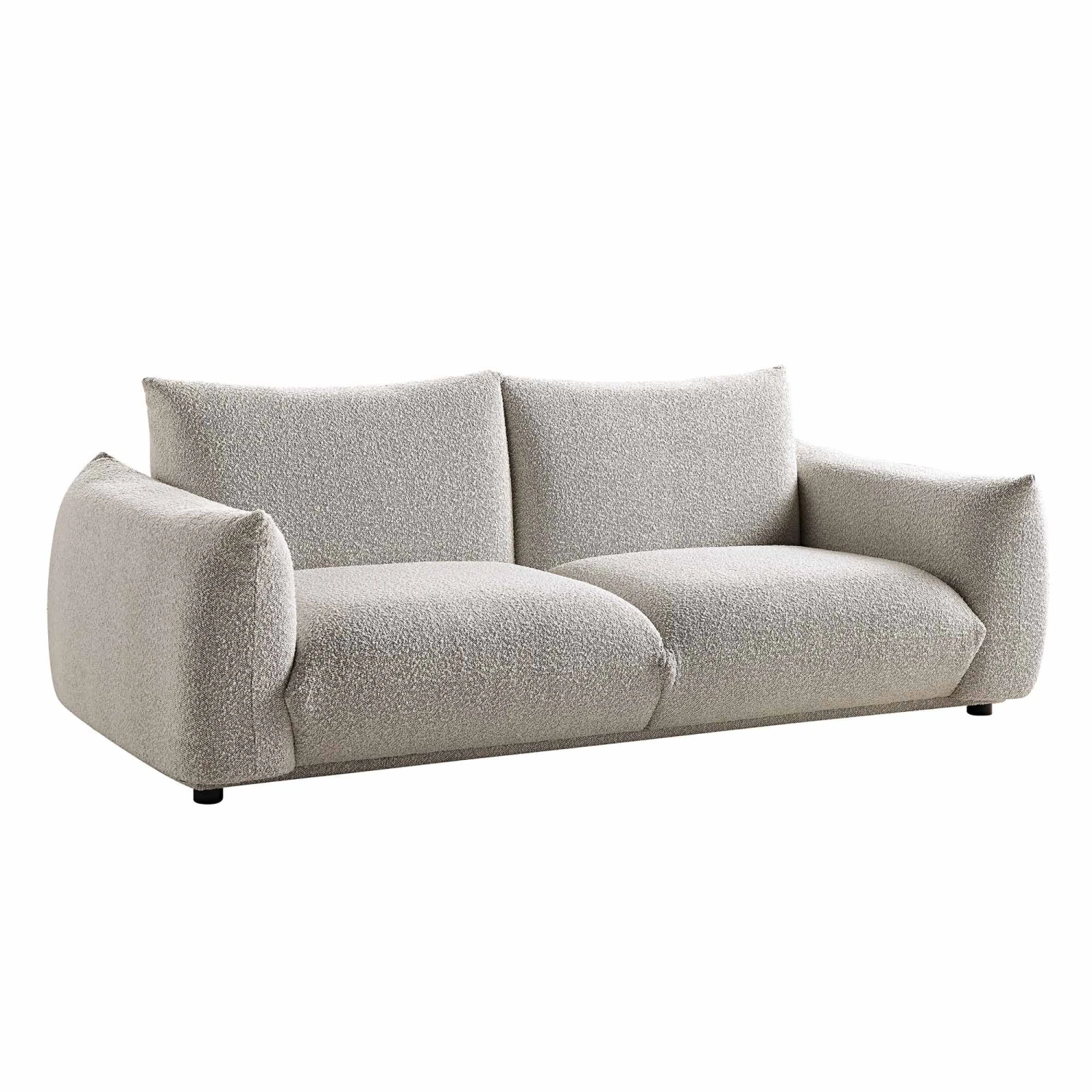 Gianni Three Seater Sofa, Mist Grey Boucle 6 Gianni Three Seater Sofa, Mist Grey Boucle - Image 6