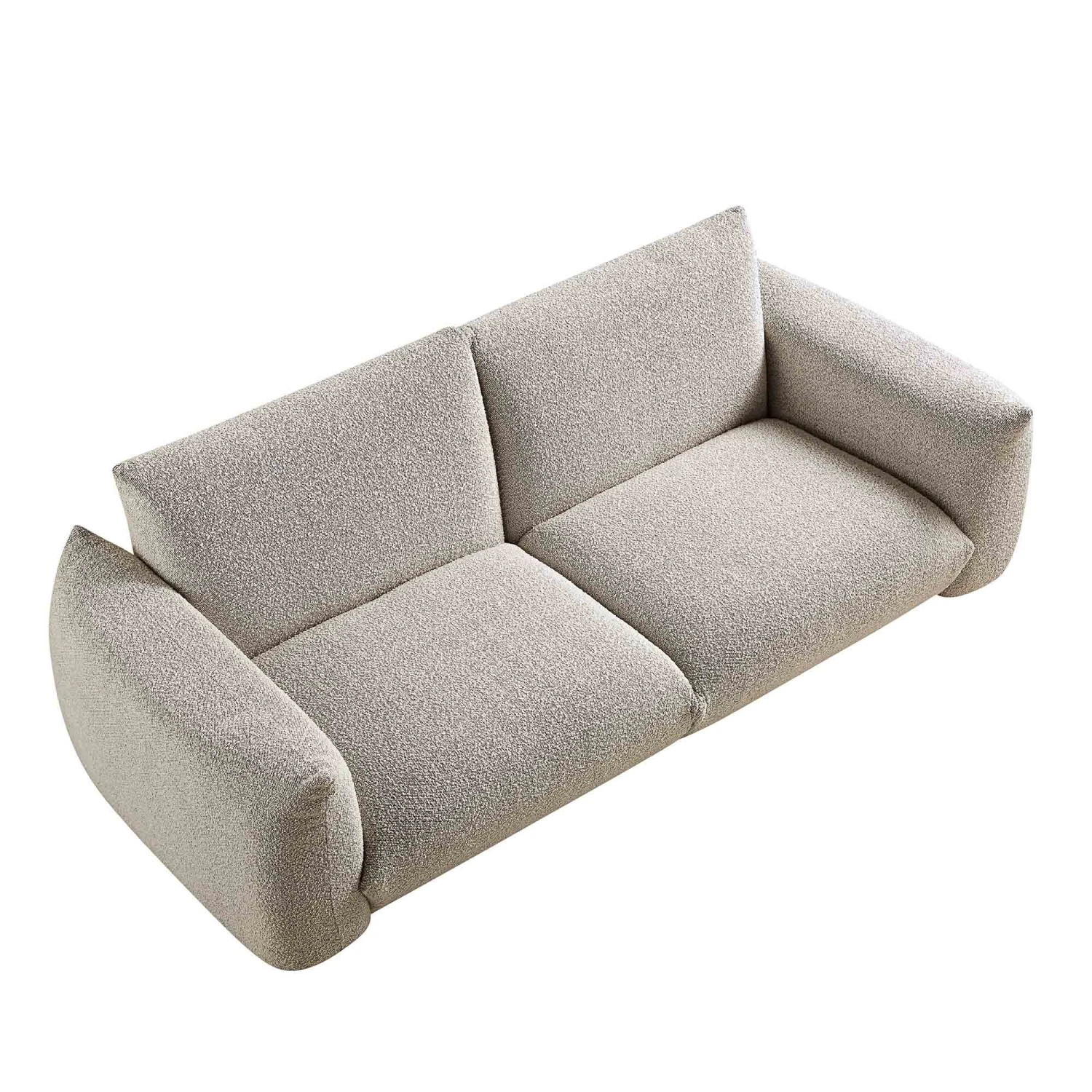 Gianni Three Seater Sofa, Mist Grey Boucle 9 Gianni Three Seater Sofa, Mist Grey Boucle - Image 9