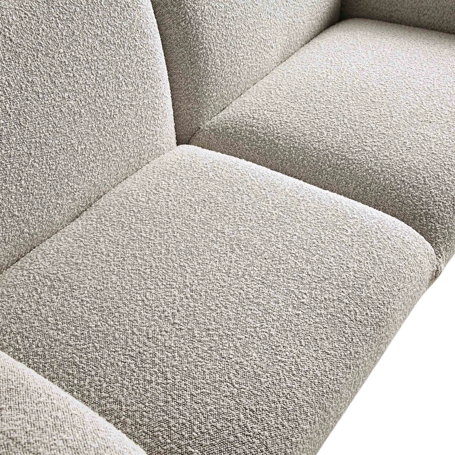 Gianni Three Seater Sofa, Mist Grey Boucle 14 Gianni Three Seater Sofa, Mist Grey Boucle - Image 14