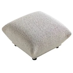 Gianni Pouffe, Mist Grey Boucle -Daals Store BOSF 9678 GREY BOU STOOL WB2