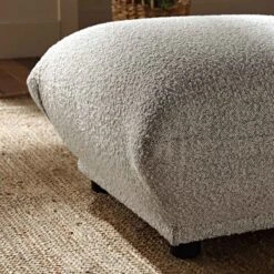 Gianni Pouffe, Mist Grey Boucle -Daals Store BOSF 9678 GREY BOU STOOL scene3