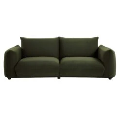 Gianni Three Seater Sofa, Moss Green Velvet -Daals Store BOSF 9678 MOSS VEL 3ST WB1