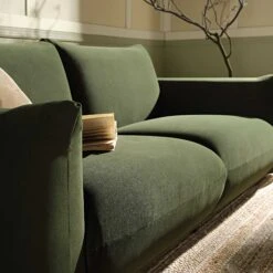 Gianni Three Seater Sofa, Moss Green Velvet -Daals Store BOSF 9678 MOSS VEL 3ST scene2