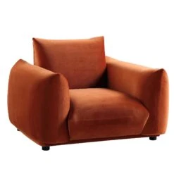 Gianni Armchair, Rust Velvet -Daals Store BOSF 9678 RUST VEL 1ST WB2