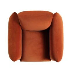 Gianni Armchair, Rust Velvet -Daals Store BOSF 9678 RUST VEL 1ST WB3