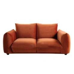 Gianni Two Seater Sofa, Rust Velvet 16 Gianni Two Seater Sofa, Rust Velvet -Daals Store BOSF 9678 RUST VEL 2ST WB1