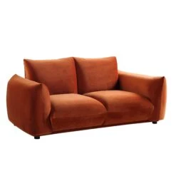 Gianni Two Seater Sofa, Rust Velvet 17 Gianni Two Seater Sofa, Rust Velvet -Daals Store BOSF 9678 RUST VEL 2ST WB2