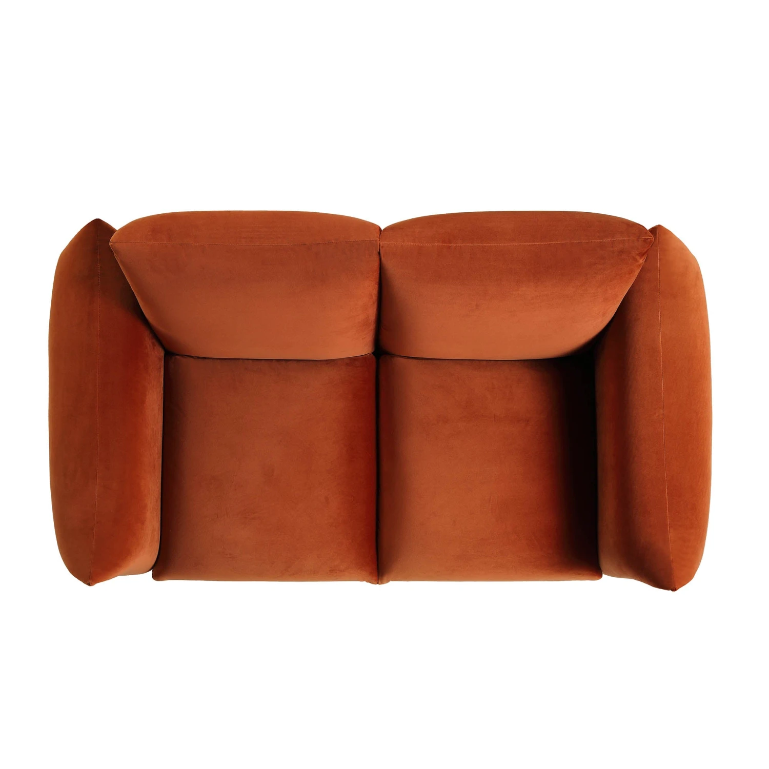 Gianni Two Seater Sofa, Rust Velvet 7 Gianni Two Seater Sofa, Rust Velvet - Image 7