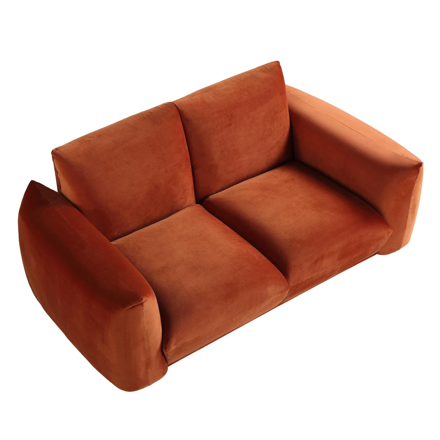 Gianni Two Seater Sofa, Rust Velvet 8 Gianni Two Seater Sofa, Rust Velvet - Image 8