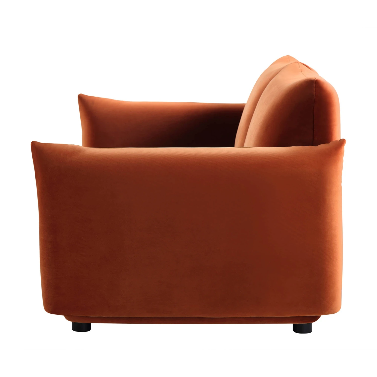 Gianni Two Seater Sofa, Rust Velvet 9 Gianni Two Seater Sofa, Rust Velvet - Image 9