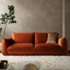 Gianni Three Seater Sofa, Rust Velvet 15 Gianni Three Seater Sofa, Rust Velvet -Daals Store BOSF 9678 RUST VEL 3ST main