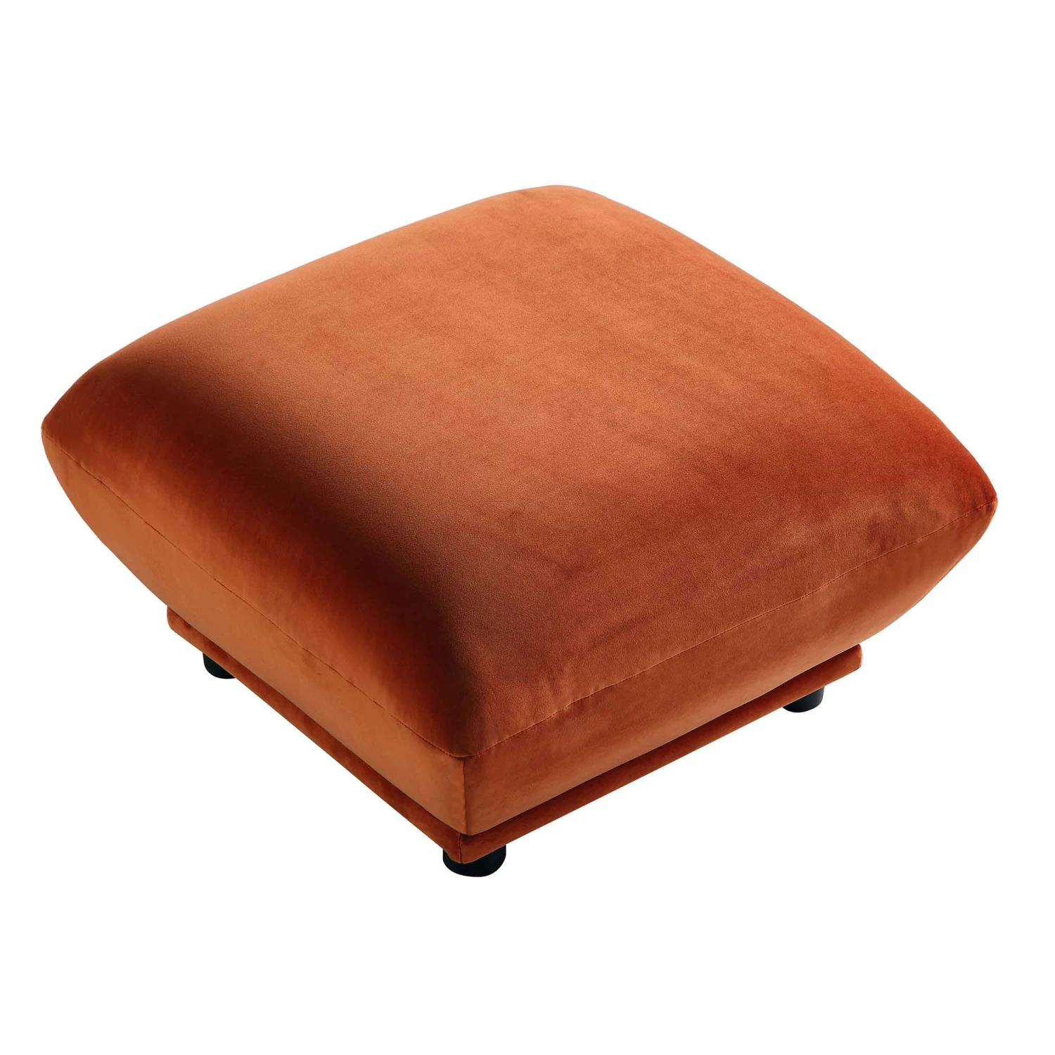 Gianni Pouffe, Rust Velvet 6 Gianni Pouffe, Rust Velvet - Image 6