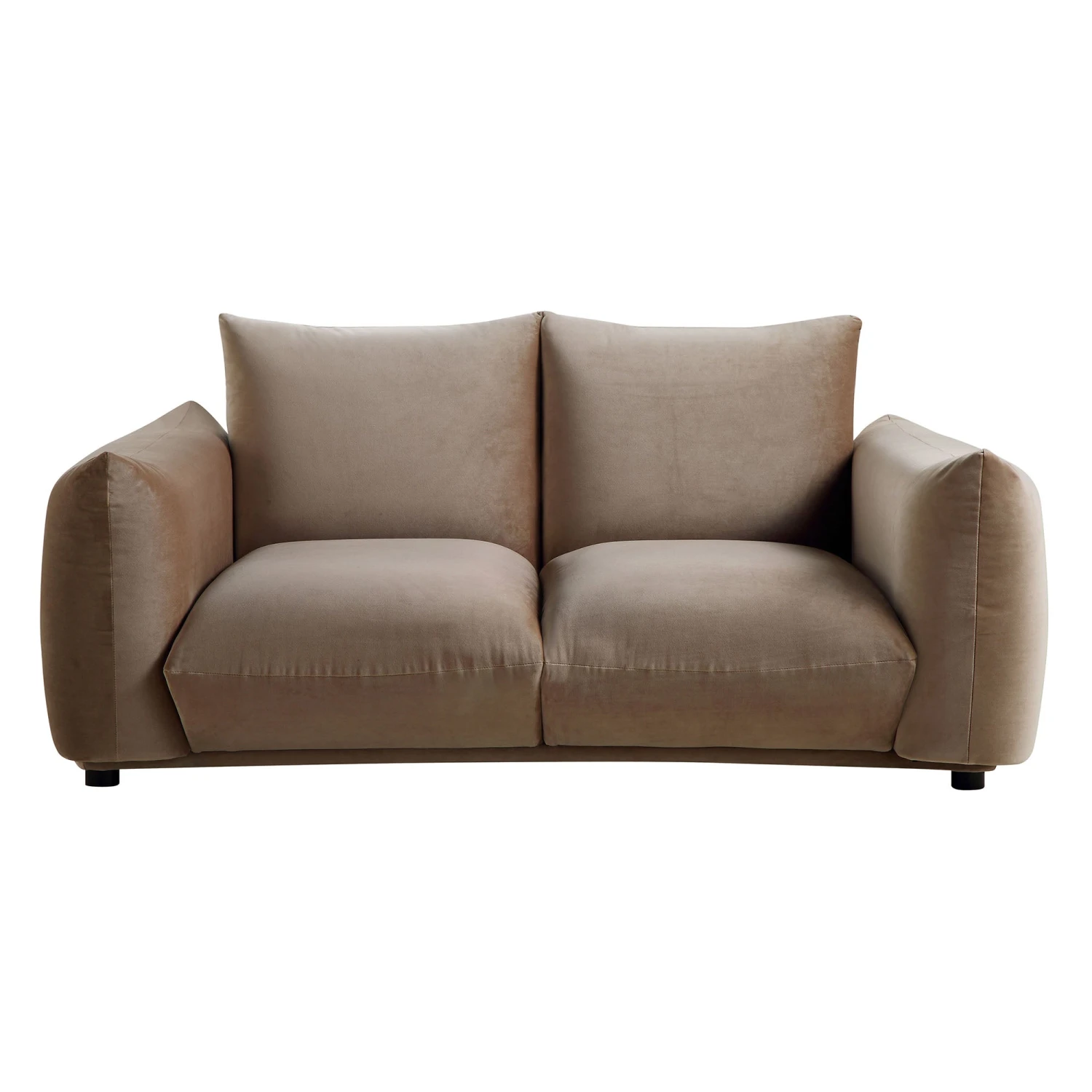 Gianni Two Seater Sofa, Mink Velvet 3 Gianni Two Seater Sofa, Mink Velvet - Image 3