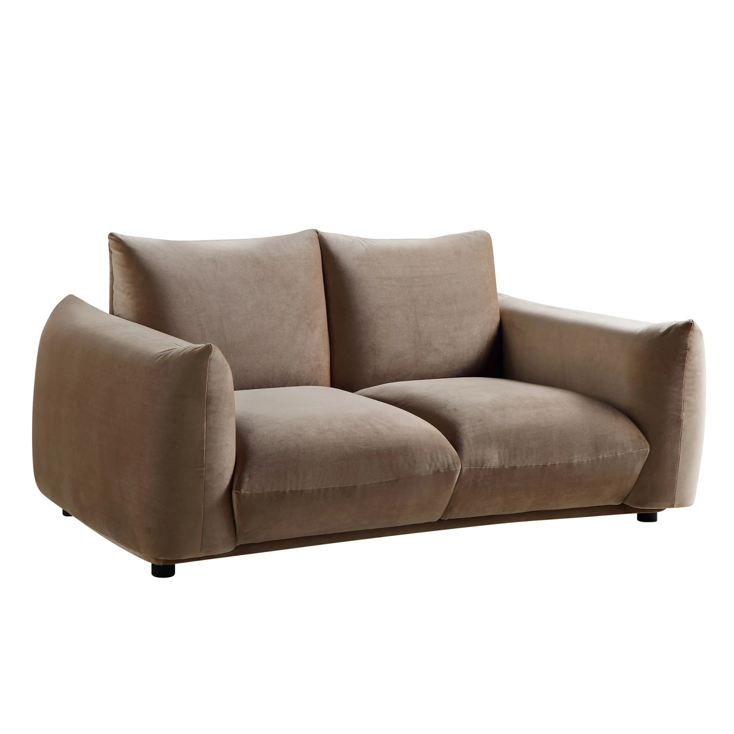 Gianni Two Seater Sofa, Mink Velvet 4 Gianni Two Seater Sofa, Mink Velvet - Image 4