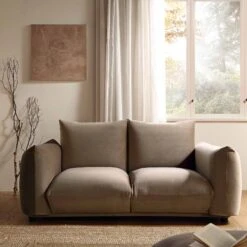 Gianni Two Seater Sofa, Mink Velvet 13 Gianni Two Seater Sofa, Mink Velvet -Daals Store BOSF 9678 TAUPE VEL 2ST scene1