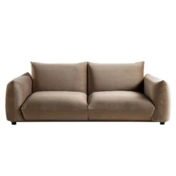 Gianni Three Seater Sofa, Mink Velvet 17 Gianni Three Seater Sofa, Mink Velvet -Daals Store BOSF 9678 TAUPE VEL 3ST WB1