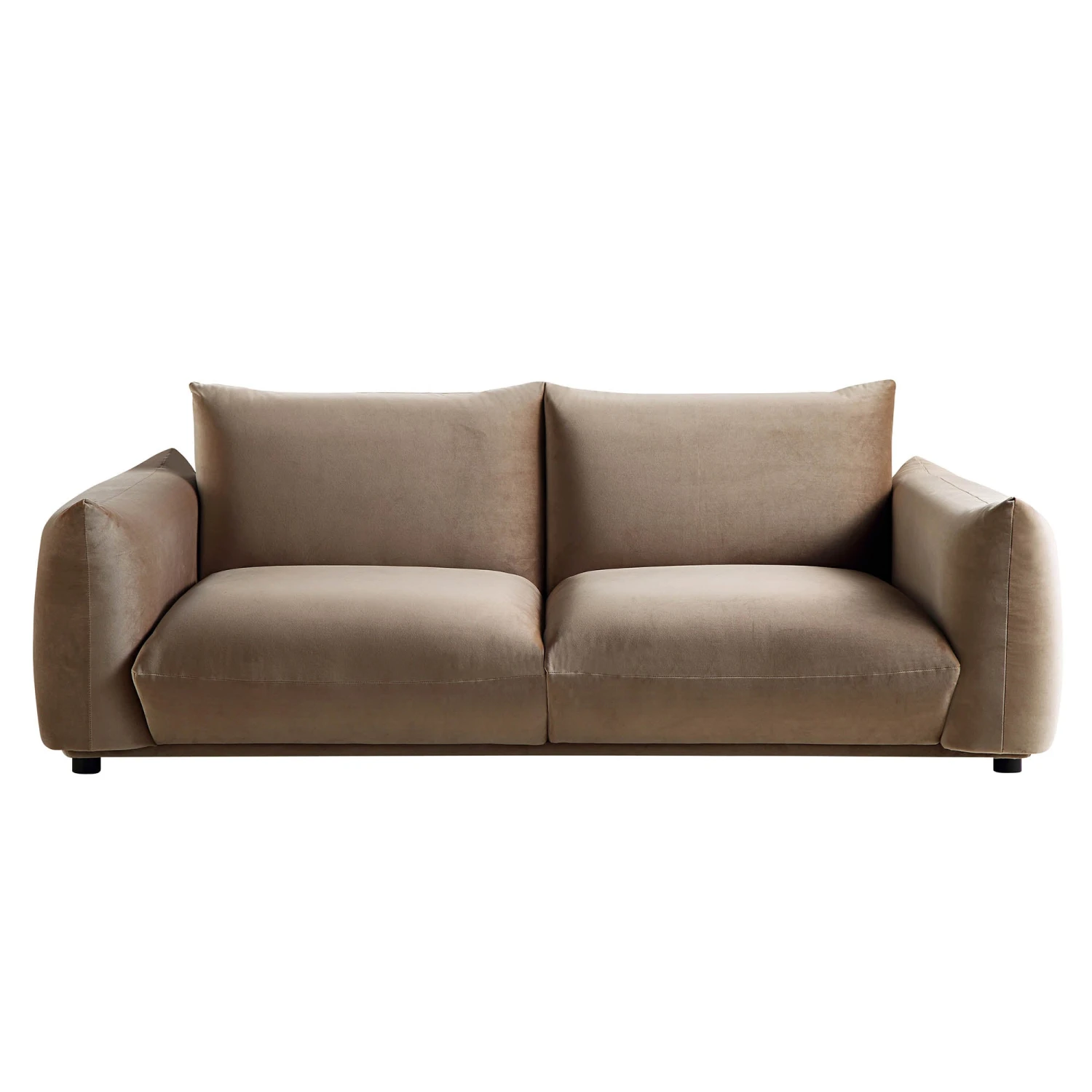 Gianni Three Seater Sofa, Mink Velvet 4 Gianni Three Seater Sofa, Mink Velvet - Image 4