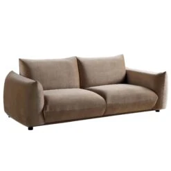 Gianni Three Seater Sofa, Mink Velvet 18 Gianni Three Seater Sofa, Mink Velvet -Daals Store BOSF 9678 TAUPE VEL 3ST WB2