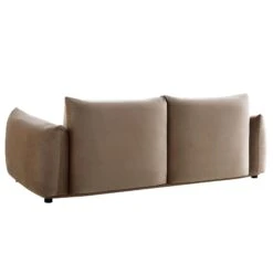 Gianni Three Seater Sofa, Mink Velvet 22 Gianni Three Seater Sofa, Mink Velvet -Daals Store BOSF 9678 TAUPE VEL 3ST WB5