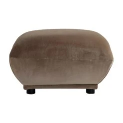 Gianni Pouffe, Mink Velvet 14 Gianni Pouffe, Mink Velvet -Daals Store BOSF 9678 TAUPE VEL STOOL WB1