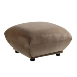 Gianni Pouffe, Mink Velvet 17 Gianni Pouffe, Mink Velvet -Daals Store BOSF 9678 TAUPE VEL STOOL WB3