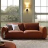 Gianni Three Seater Sofa, Terracotta Fabric 21 Gianni Three Seater Sofa, Terracotta Fabric -Daals Store BOSF 9678 TERRA LIN 3ST main