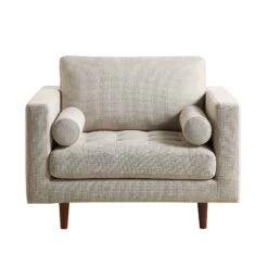 Henrietta Armchair, Beige Woven Fabric 17 Henrietta Armchair, Beige Woven Fabric -Daals Store BOSF 9680 BEIGE WOV 1ST WB1