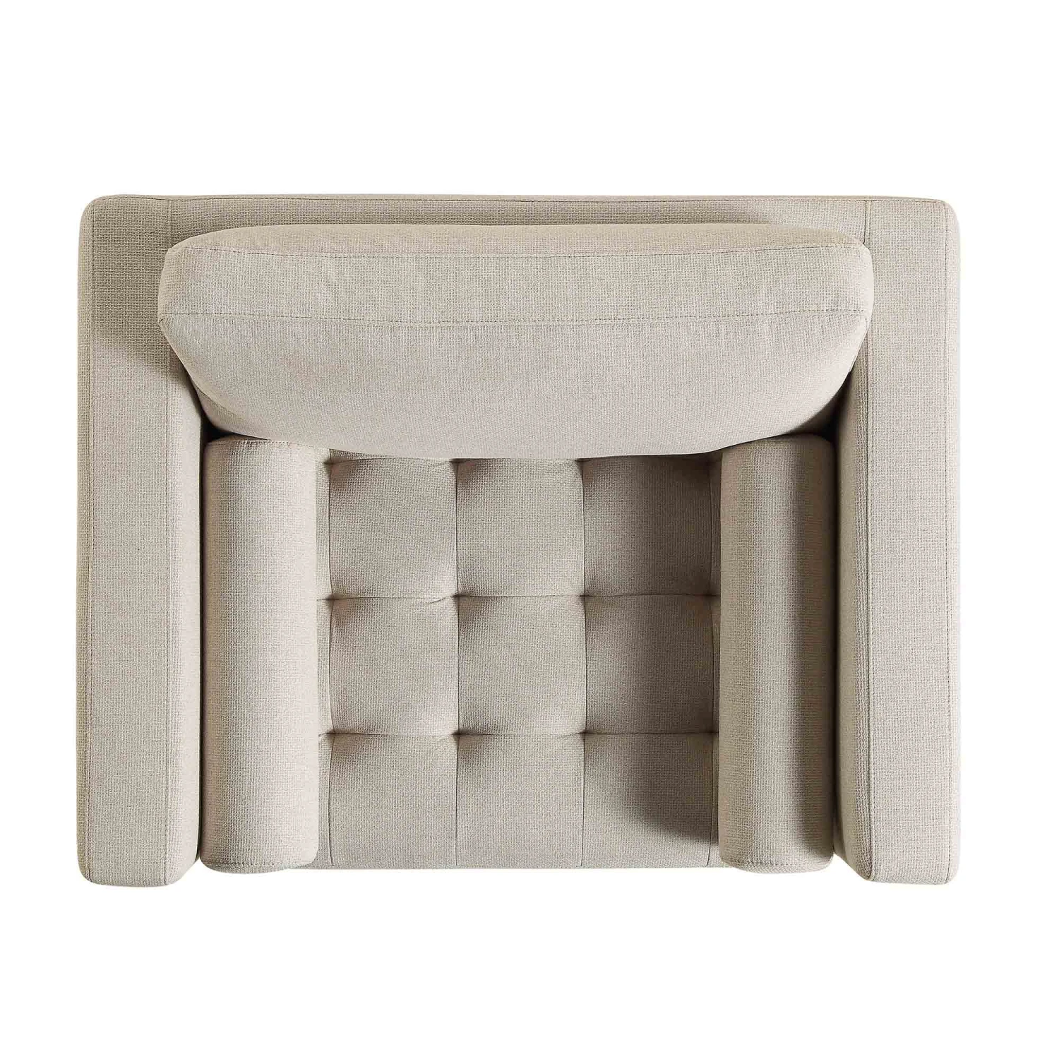 Henrietta Armchair, Beige Woven Fabric 7 Henrietta Armchair, Beige Woven Fabric - Image 7